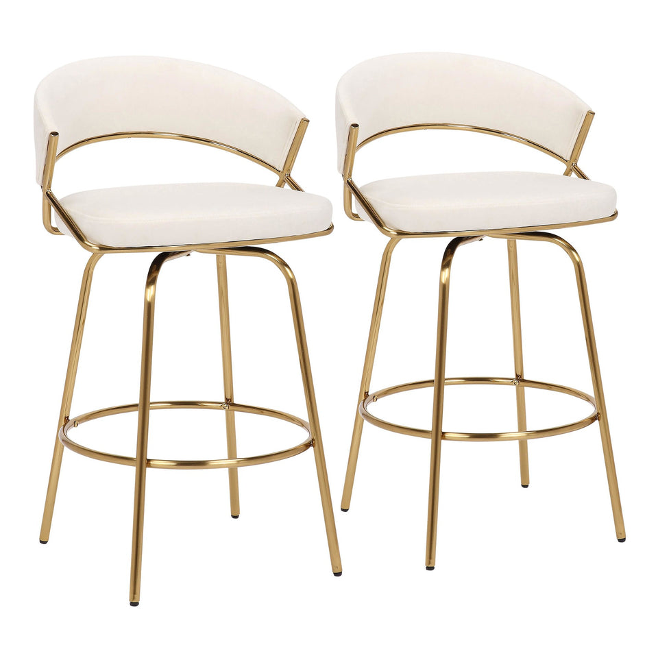 Jie 26" Fixed-Height Counter Stool - Set of 2