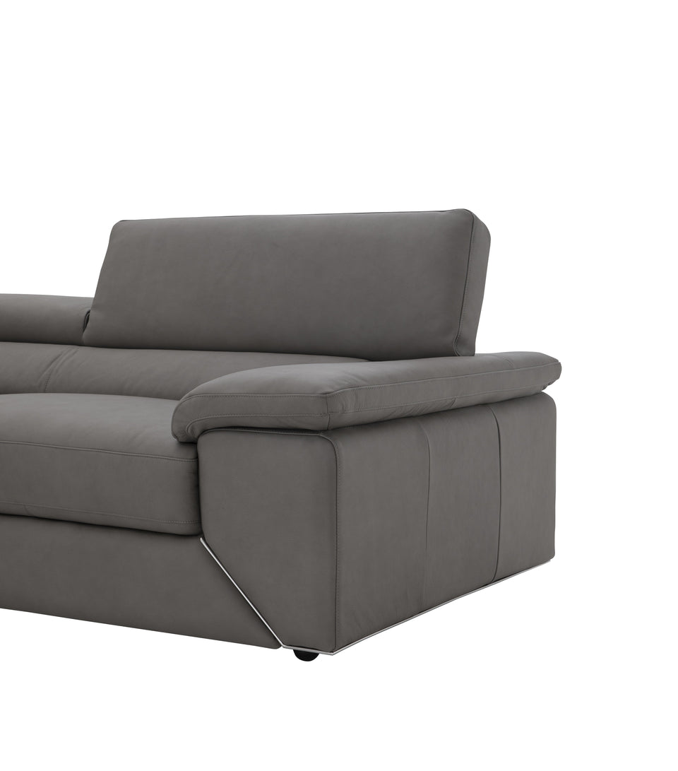 Kobe Premium Leather Sectional in Truffle