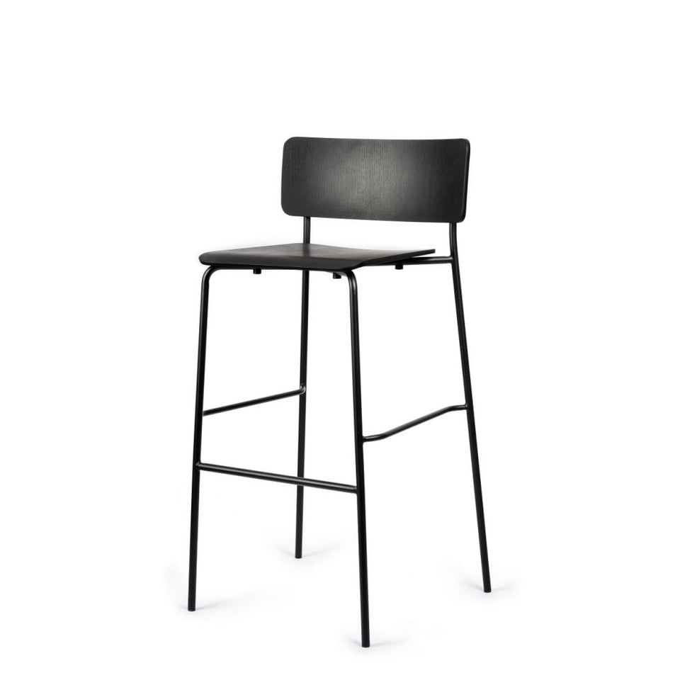 Mia Bar Stool With Metal Base