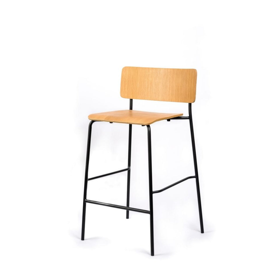 Mia Counter Stool With Metal Base