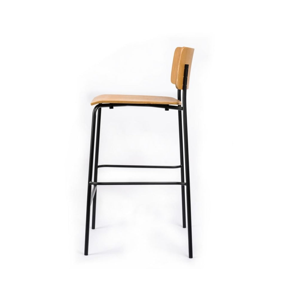 Mia Counter Stool With Metal Base