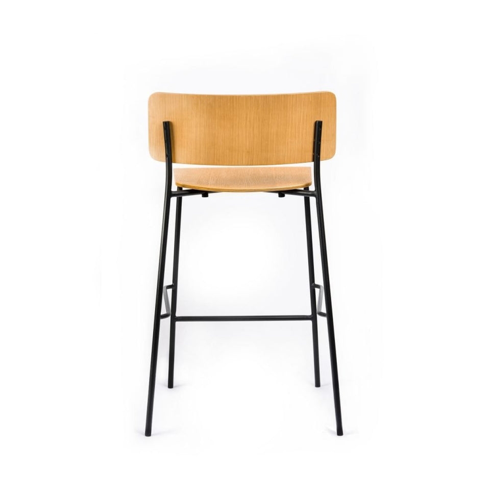 Mia Counter Stool With Metal Base