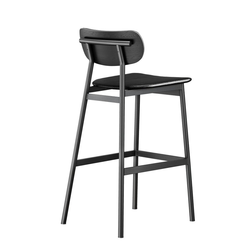Ojai Counter Stool with Metal Base- Upholstered