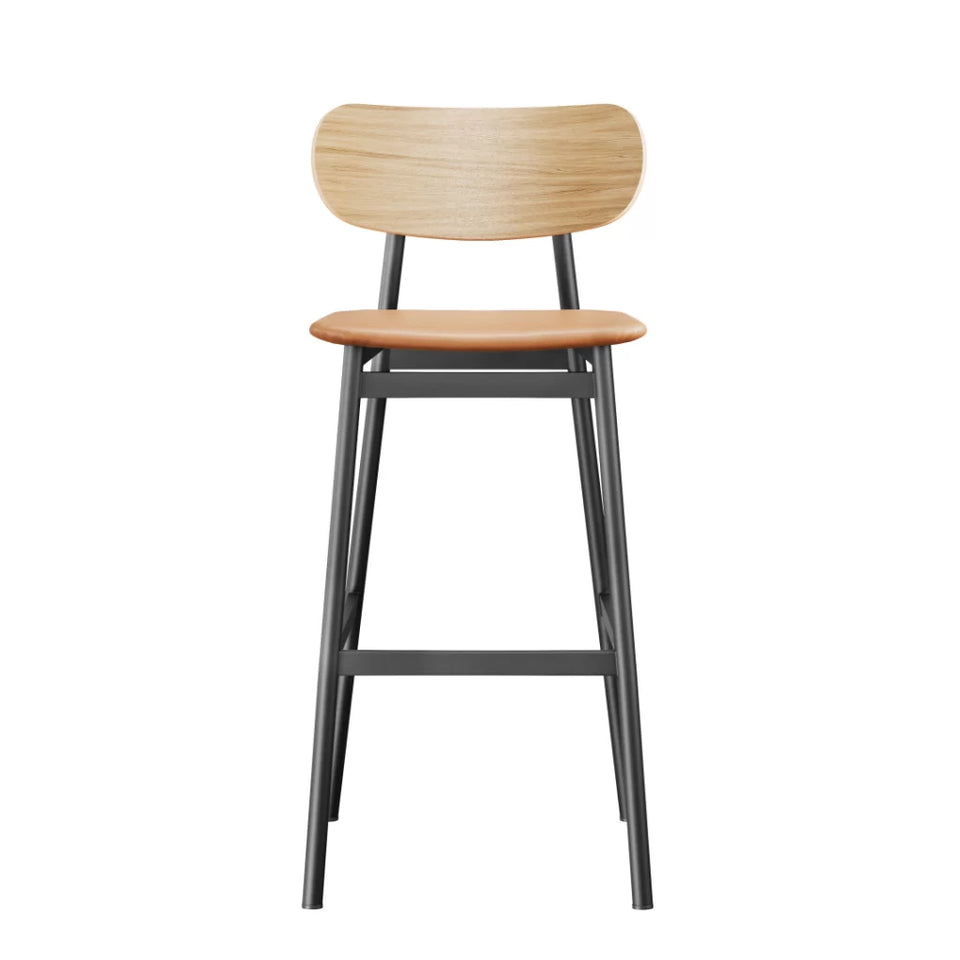 Ojai Counter Stool with Metal Base- Upholstered
