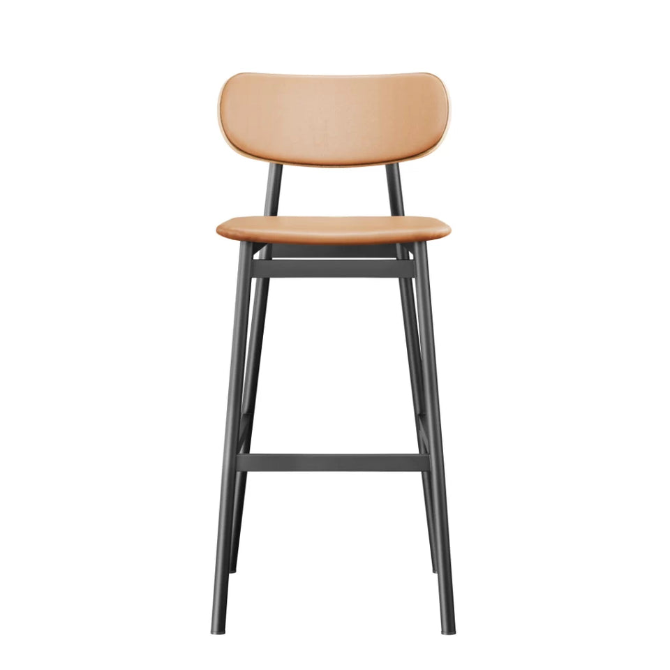 Ojai Counter Stool with Metal Base- Upholstered