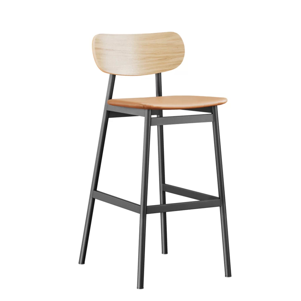 Ojai Counter Stool with Metal Base- Upholstered