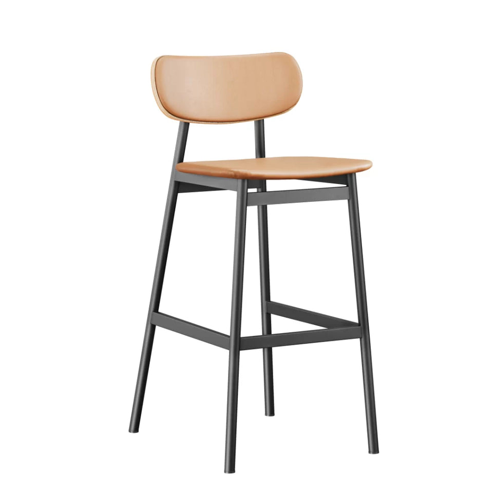 Ojai Counter Stool with Metal Base- Upholstered