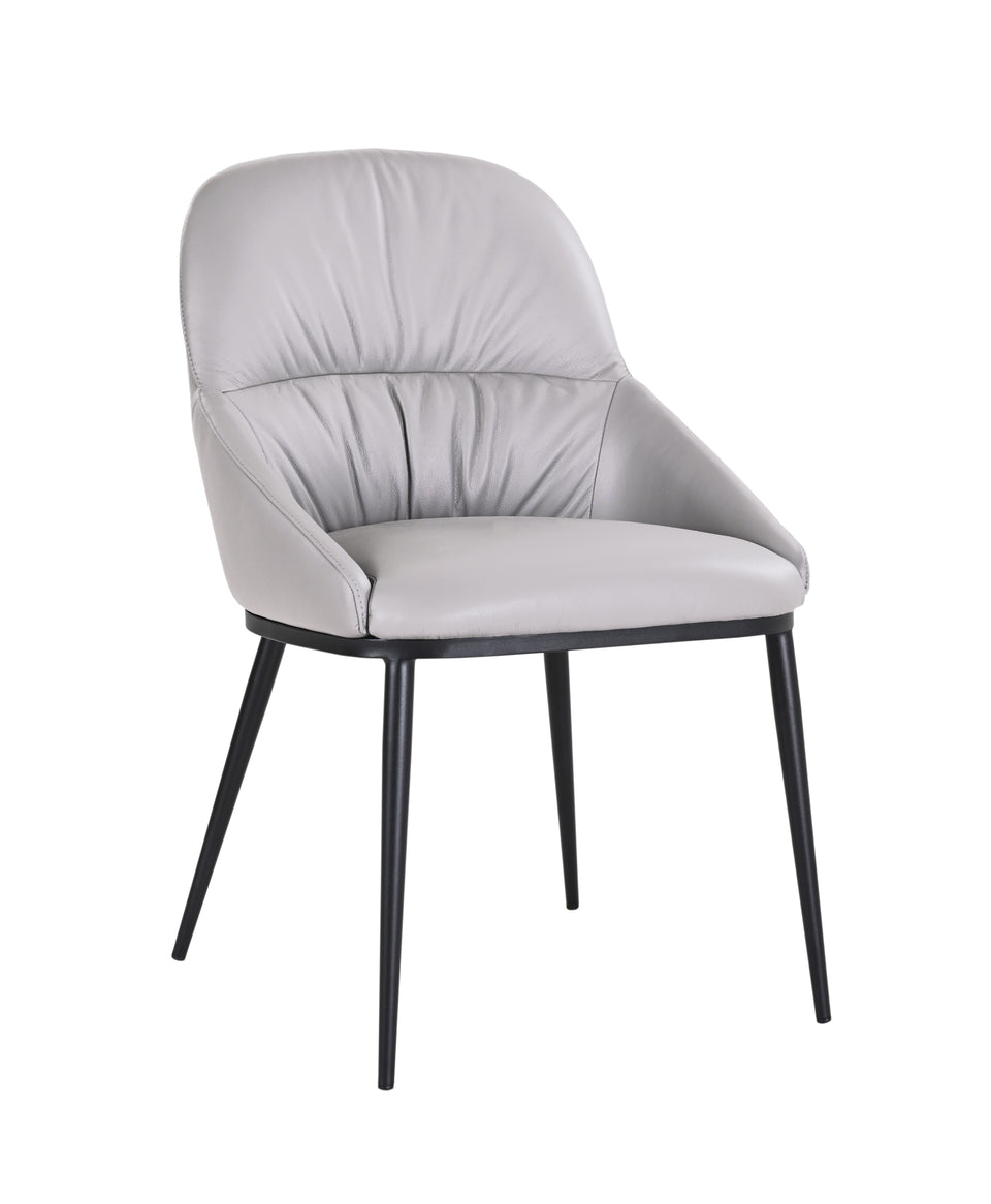 Kora Leather Chair in Pewter 804