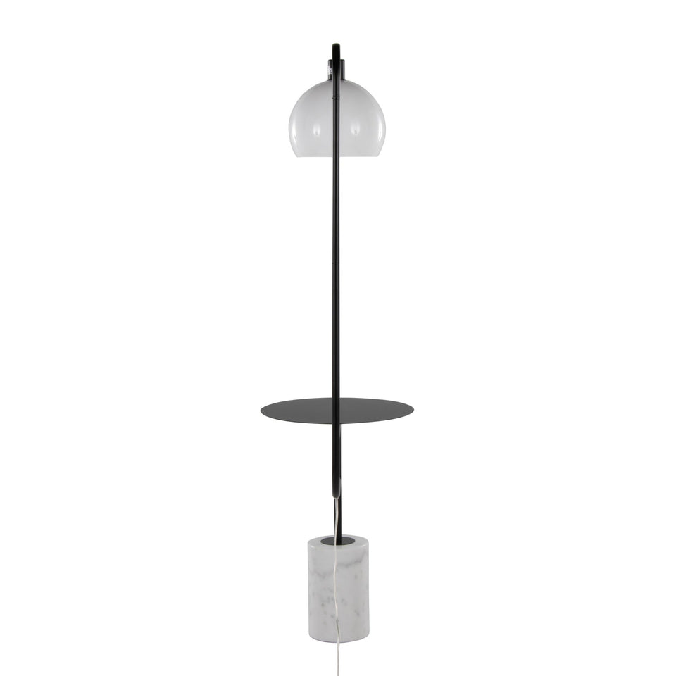Symbol 66" Metal Floor Lamp with Side Table