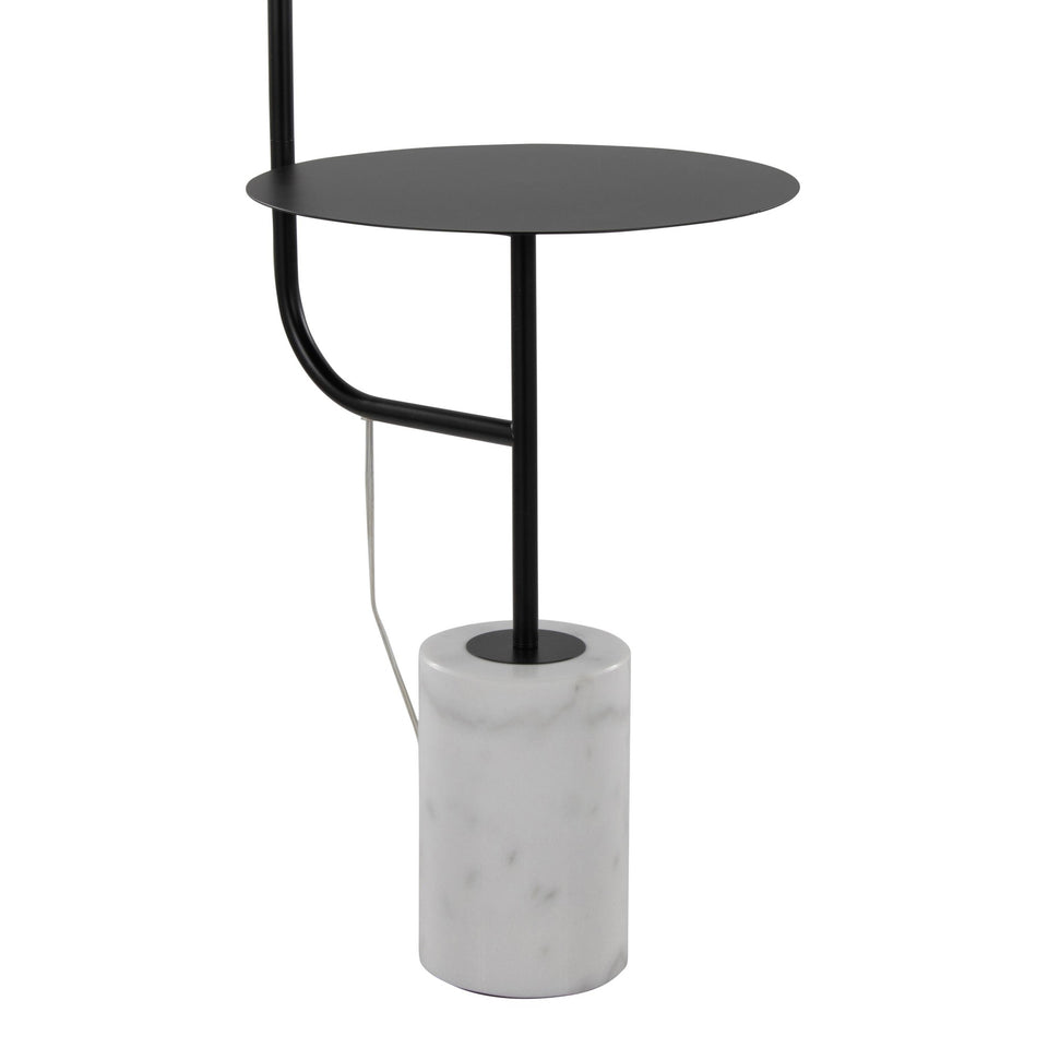 Symbol 66" Metal Floor Lamp with Side Table