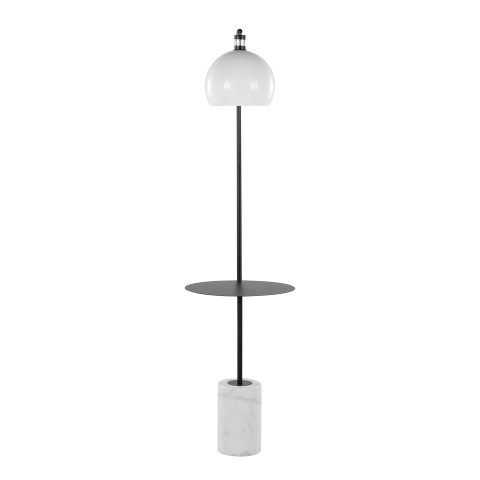 Symbol 66" Metal Floor Lamp with Side Table