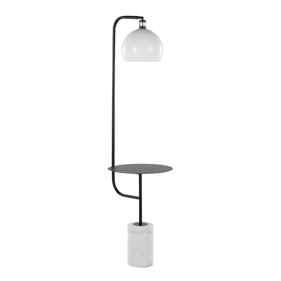 Symbol 66" Metal Floor Lamp with Side Table