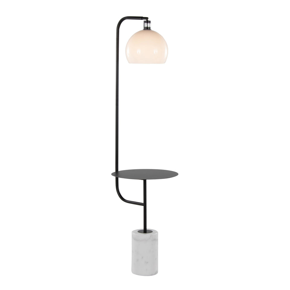 Symbol 66" Metal Floor Lamp with Side Table