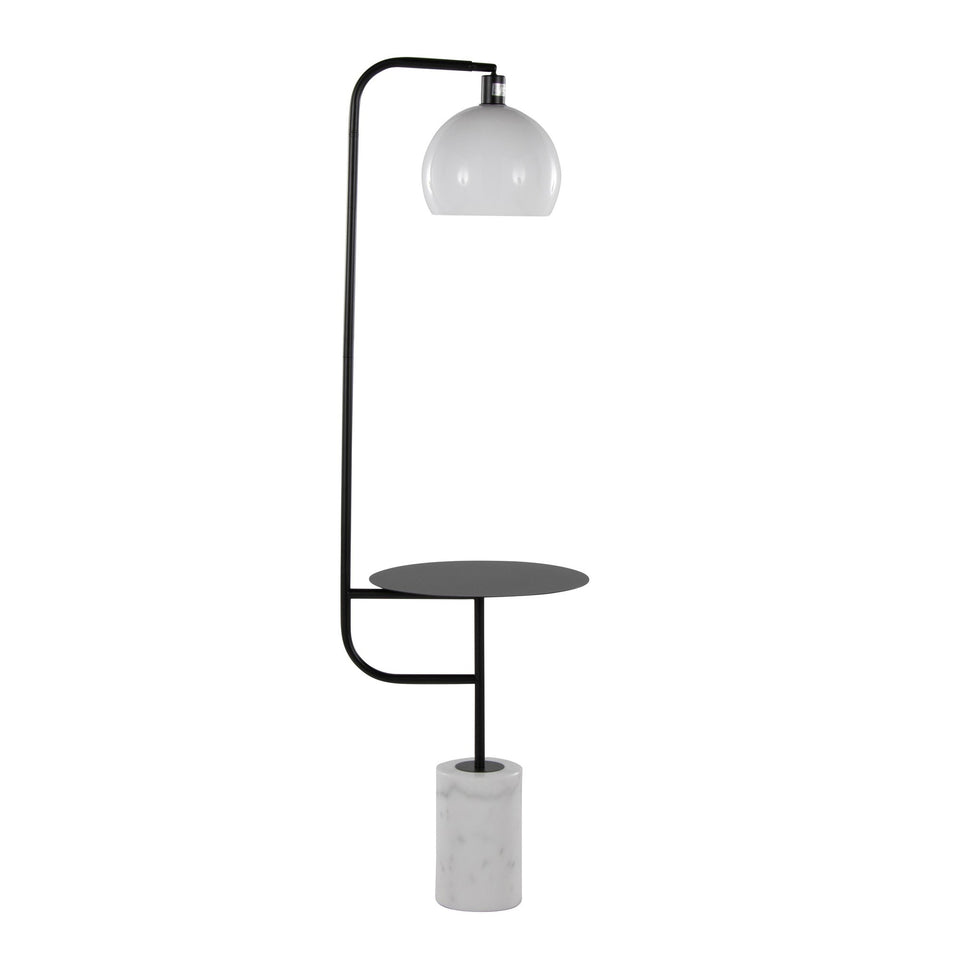 Symbol 66" Metal Floor Lamp with Side Table