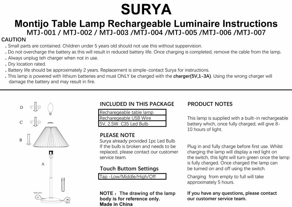 Weerestein White Table Lamp
