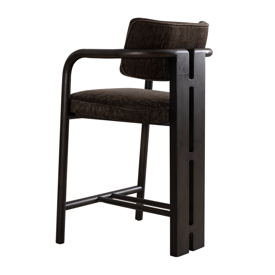 Aaliyah Espresso Upholstered Barstool - Set of 2