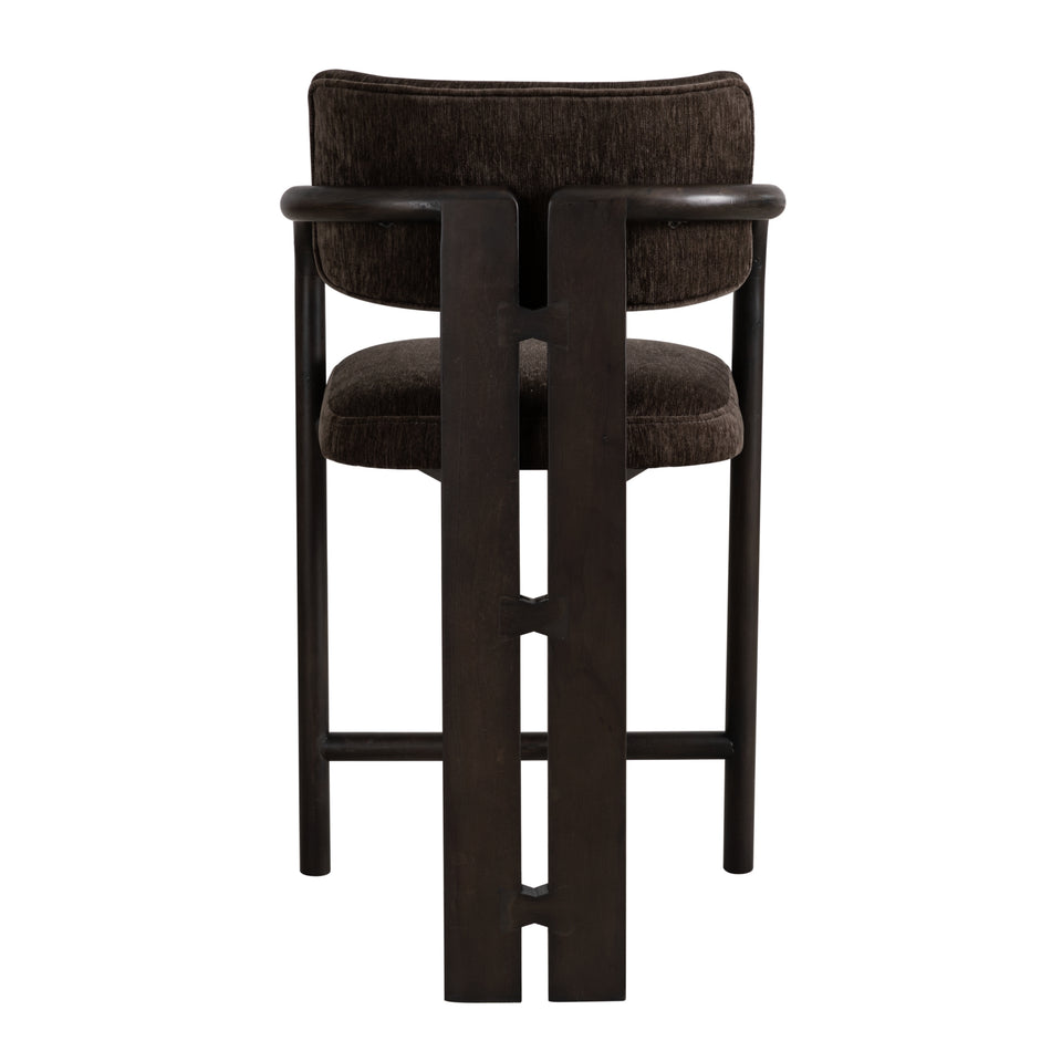 Aaliyah Espresso Upholstered Barstool - Set of 2