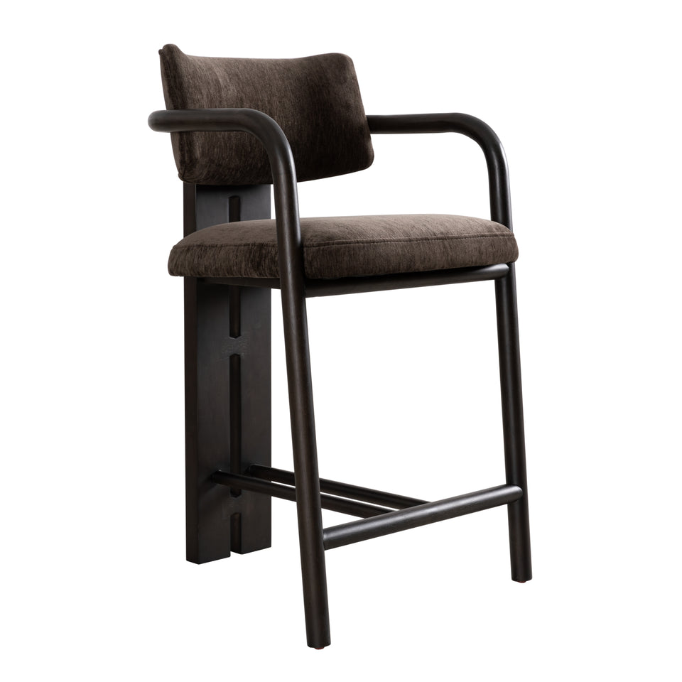Aaliyah Espresso Upholstered Barstool - Set of 2