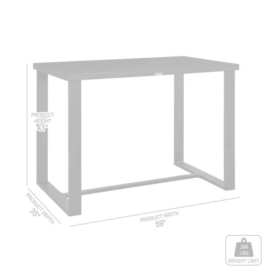 Alegria Outdoor Bar Height Dining Table