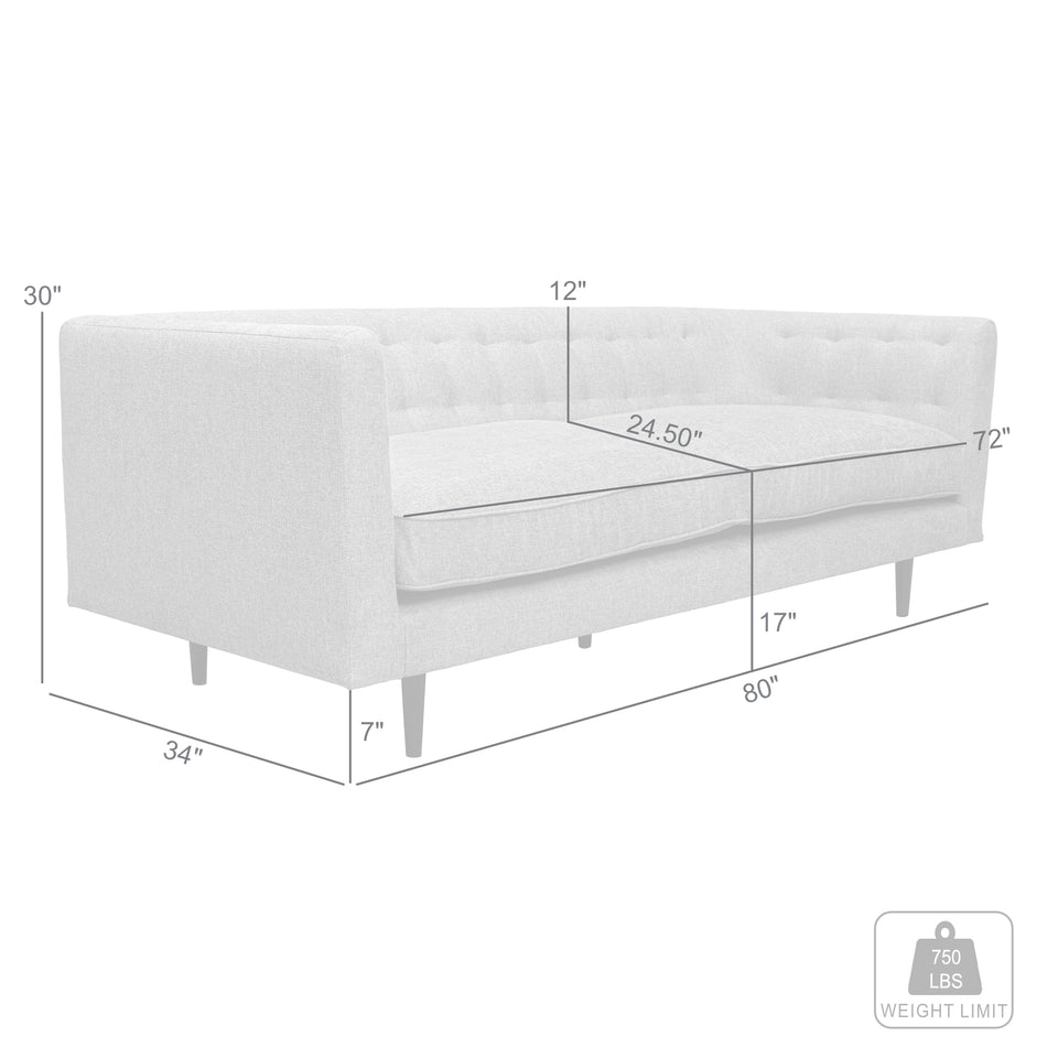 Annabelle 80" Fabric Sofa