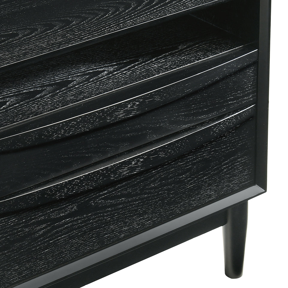 Artemio 2 Drawer Wood Nightstand with Shelf