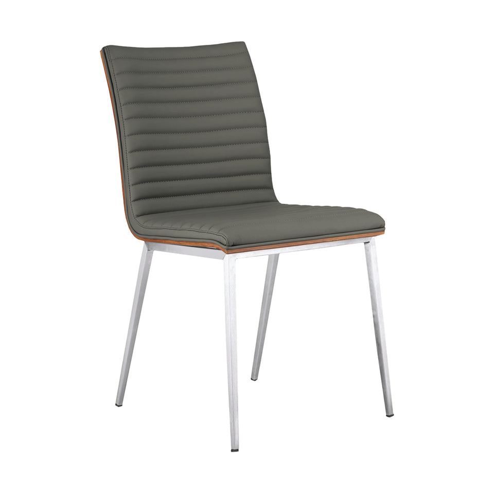 Café Brushed Stainless Steel Dining Chair - Set of 2