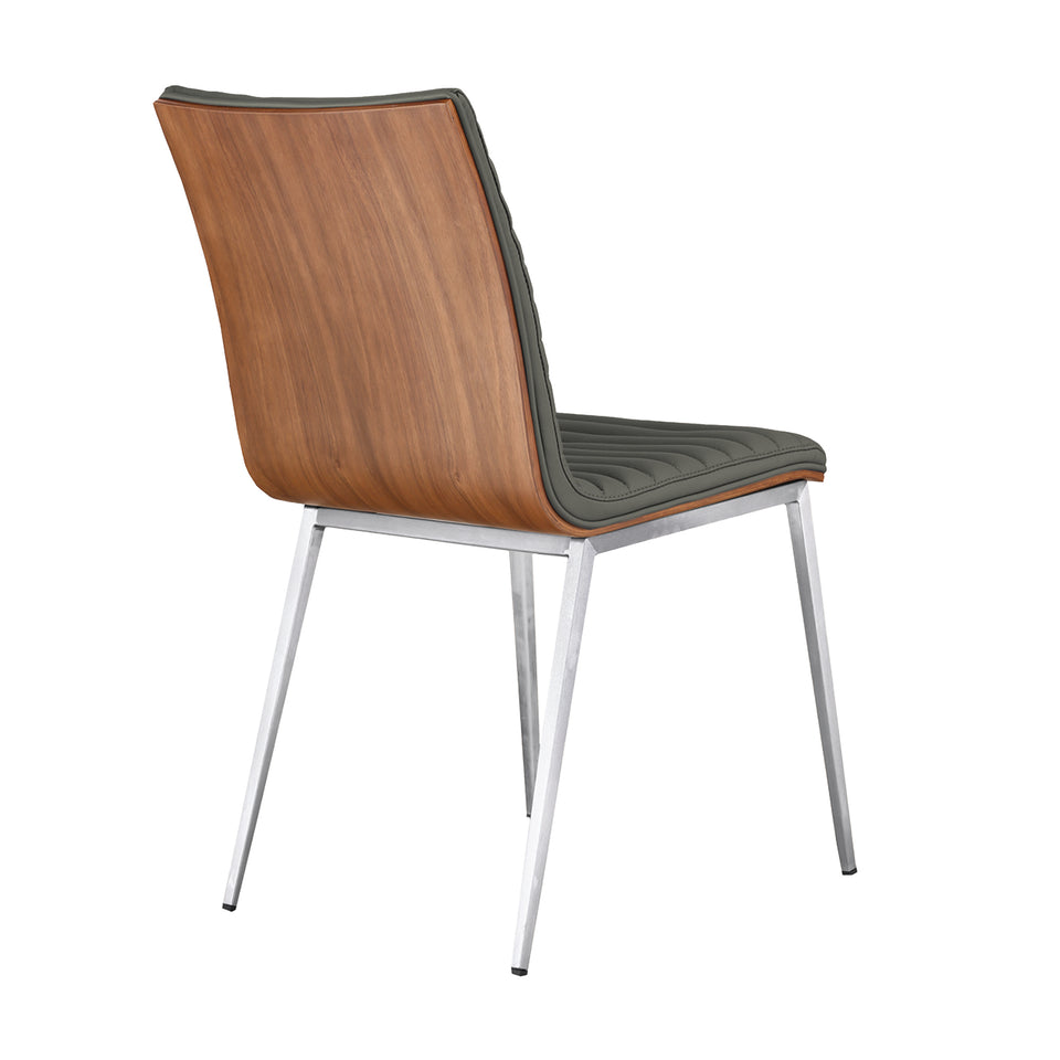 Café Brushed Stainless Steel Dining Chair - Set of 2