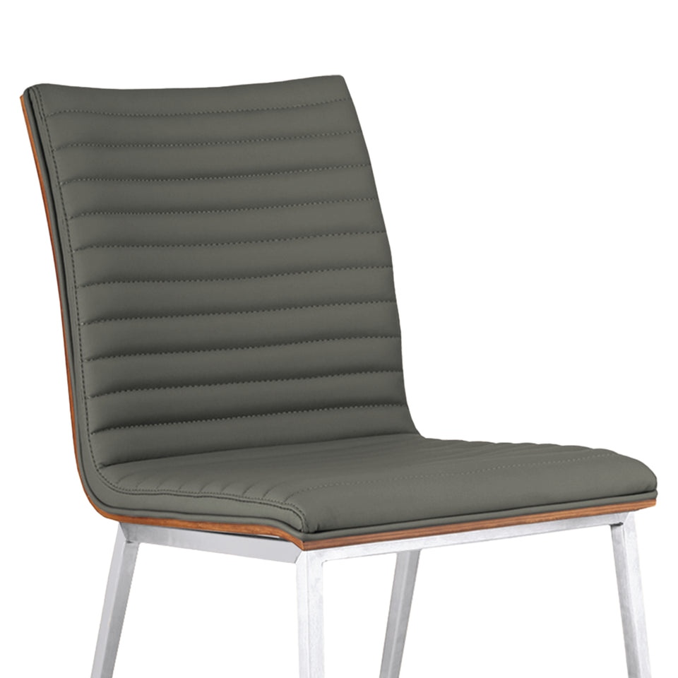 Café Brushed Stainless Steel Dining Chair - Set of 6