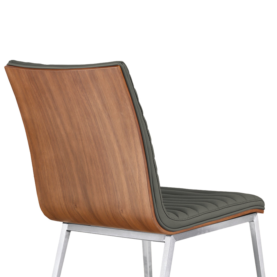 Café Brushed Stainless Steel Dining Chair - Set of 4