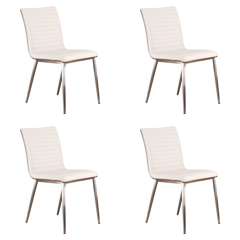 Café Brushed Stainless Steel Dining Chair - Set of 4