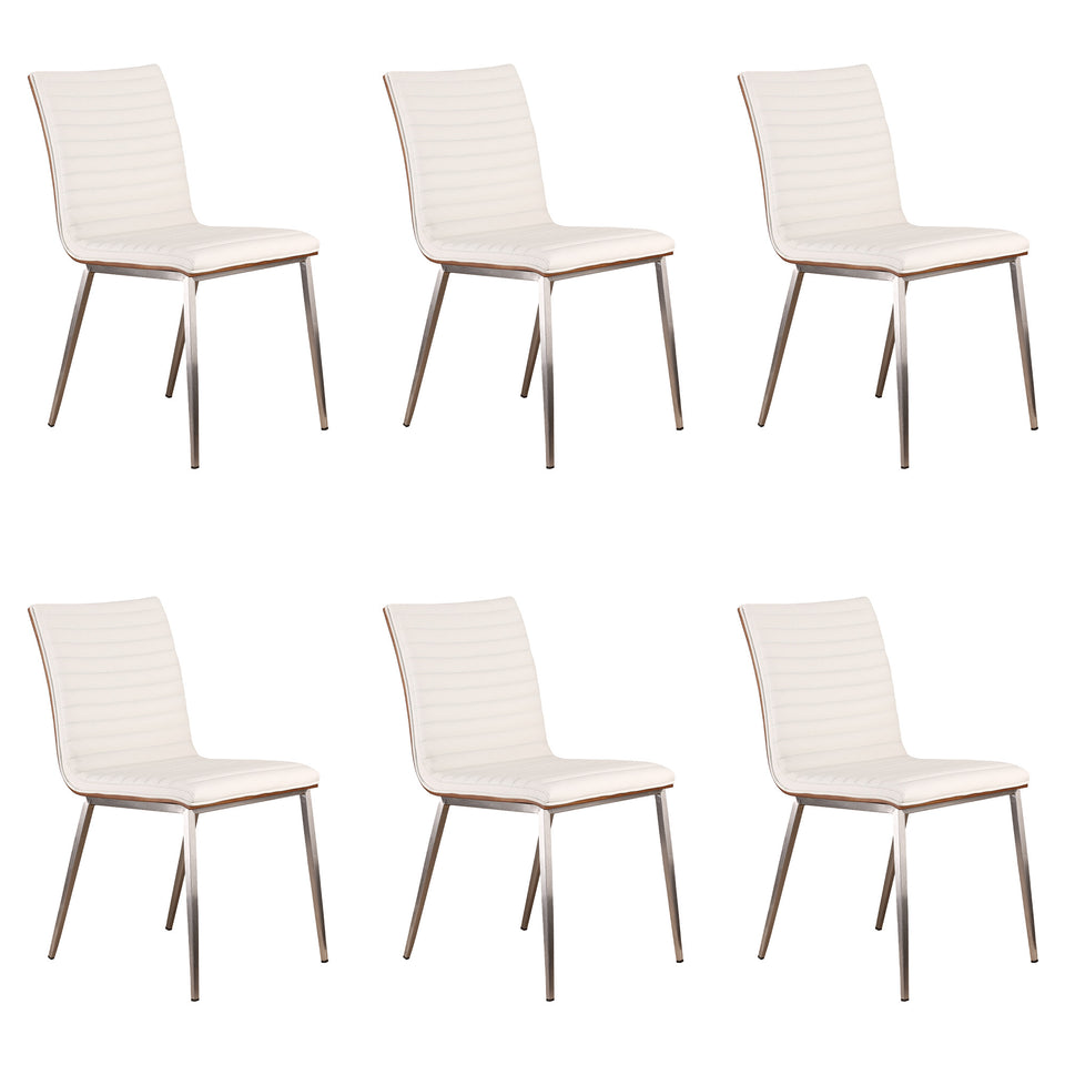 Café Brushed Stainless Steel Dining Chair - Set of 6