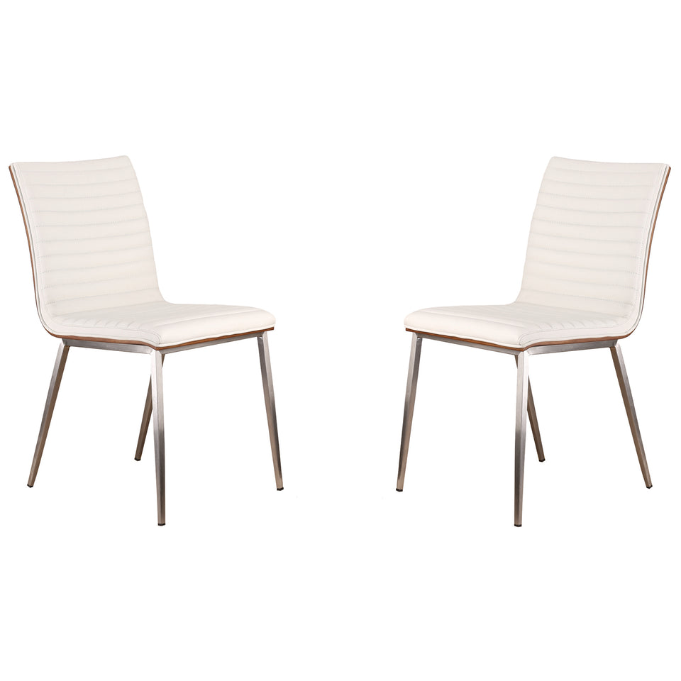 Café Brushed Stainless Steel Dining Chair - Set of 4