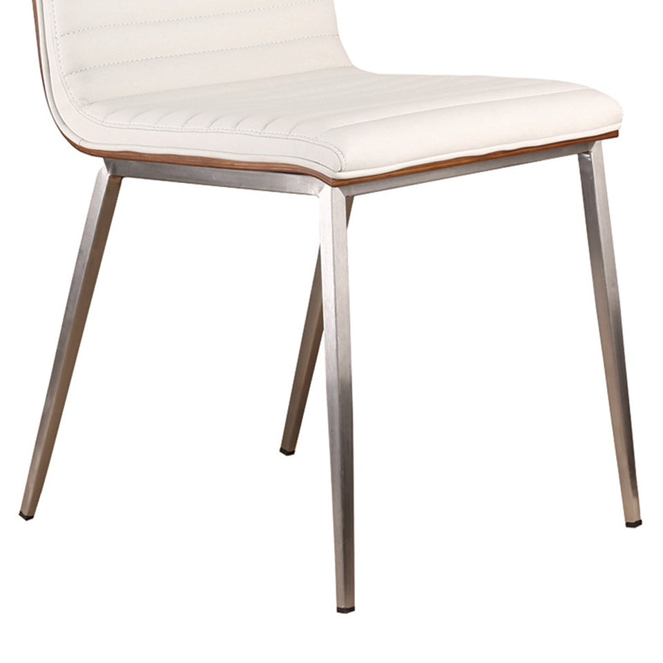 Café Brushed Stainless Steel Dining Chair - Set of 6