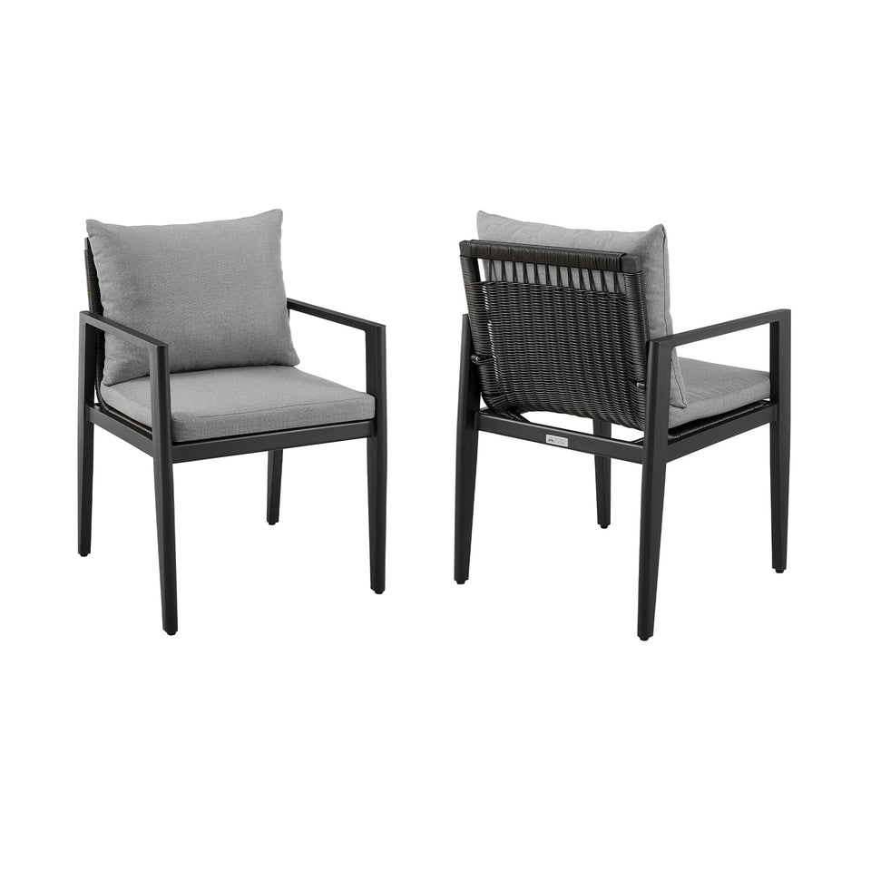 Cayman Outdoor Dining Chairs with Arms - Set of 2