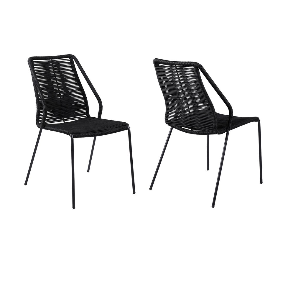 Clip Stackable Steel Dining Chair - Set of 2