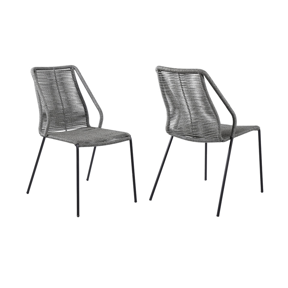 Clip Stackable Steel Dining Chair - Set of 2
