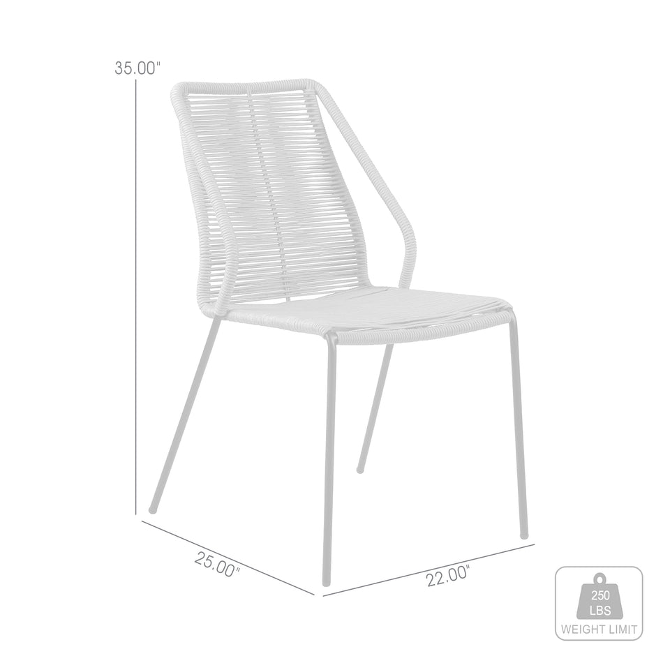 Clip Stackable Steel Dining Chair - Set of 2