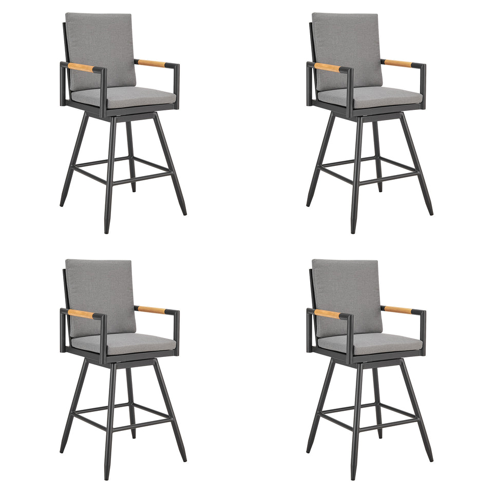 Crown Outdoor Swivel Bar Stool - Set of 4