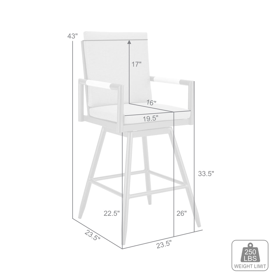 Crown Outdoor Swivel Counter Stool