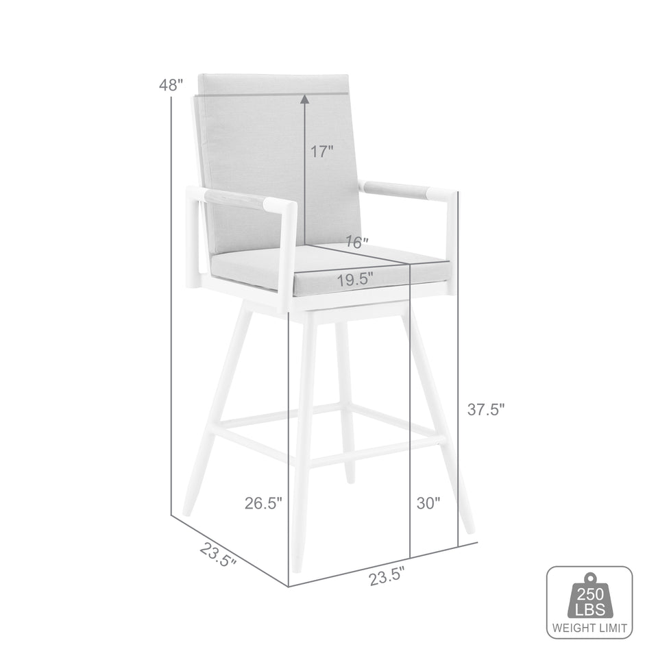 Crown Outdoor Swivel Bar Stool