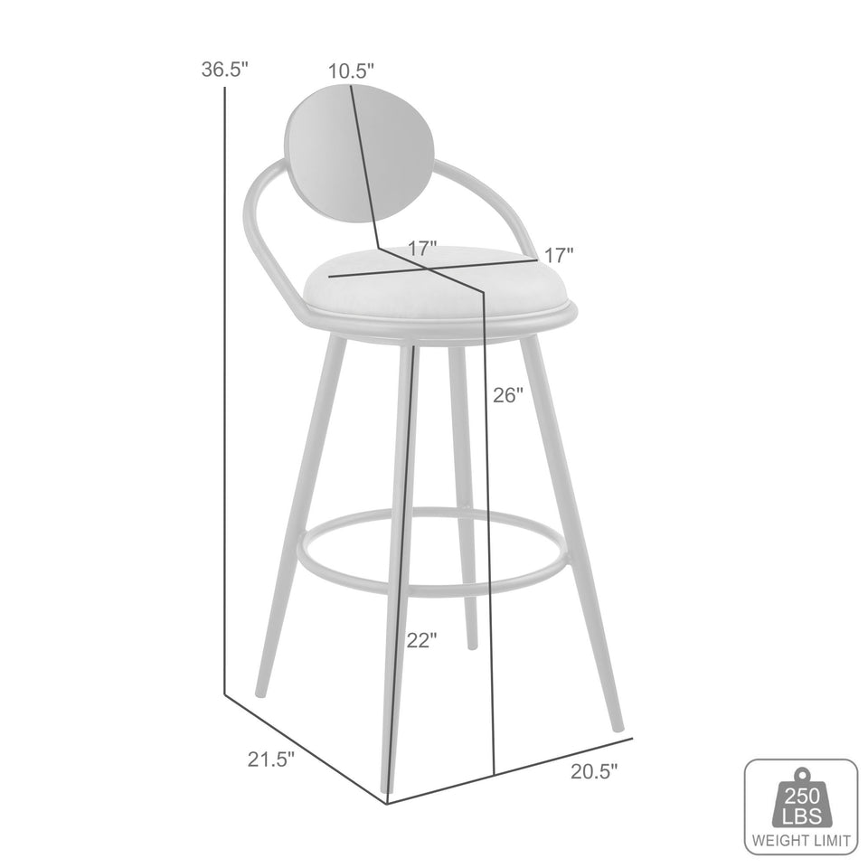 Carnation Swivel Counter Stool