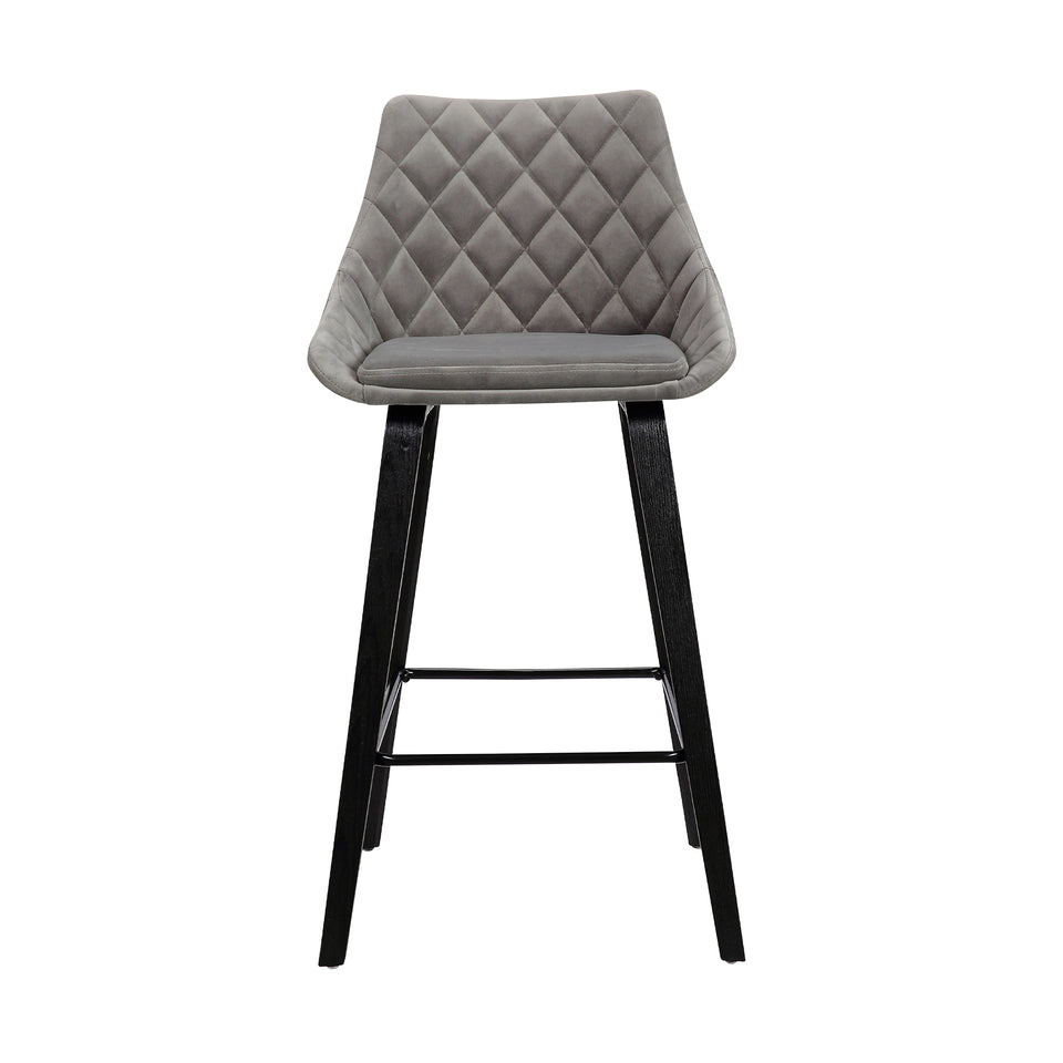 Dani Gray Velvet Barstool
