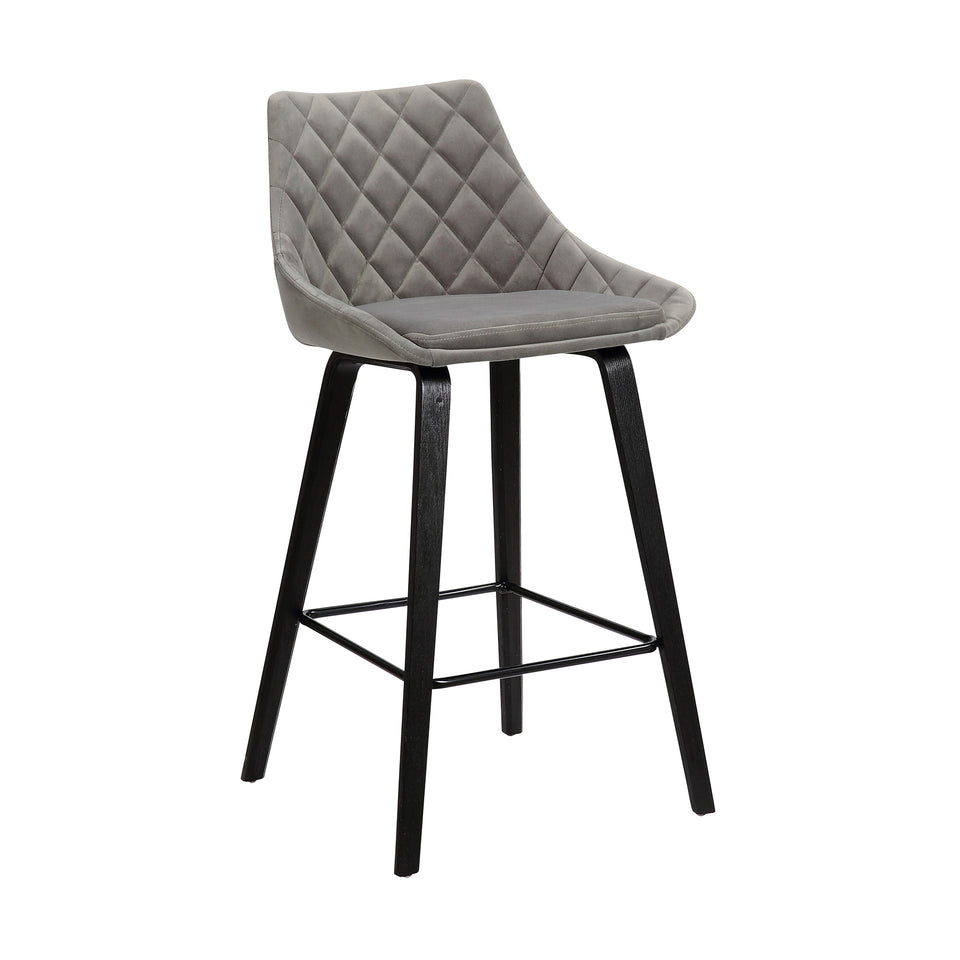 Dani Gray Velvet Barstool