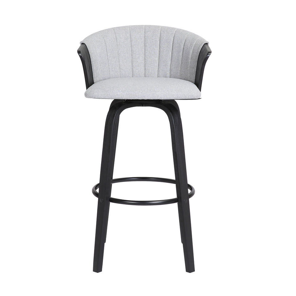 Diana Swivel Black Wood Counter Stool