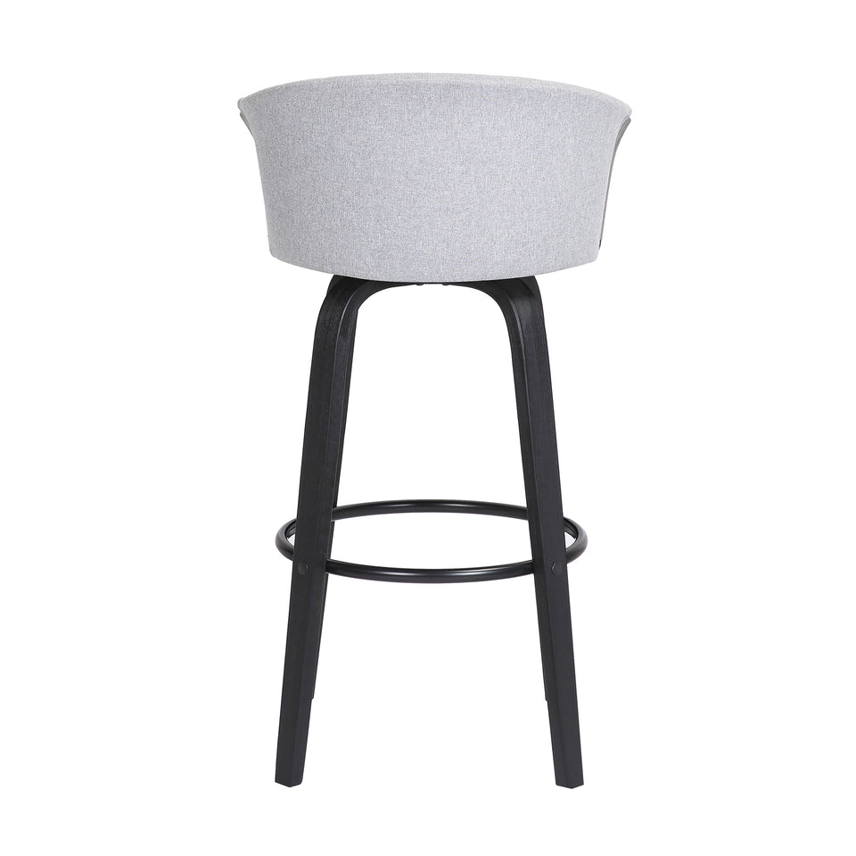 Diana Swivel Black Wood Counter Stool