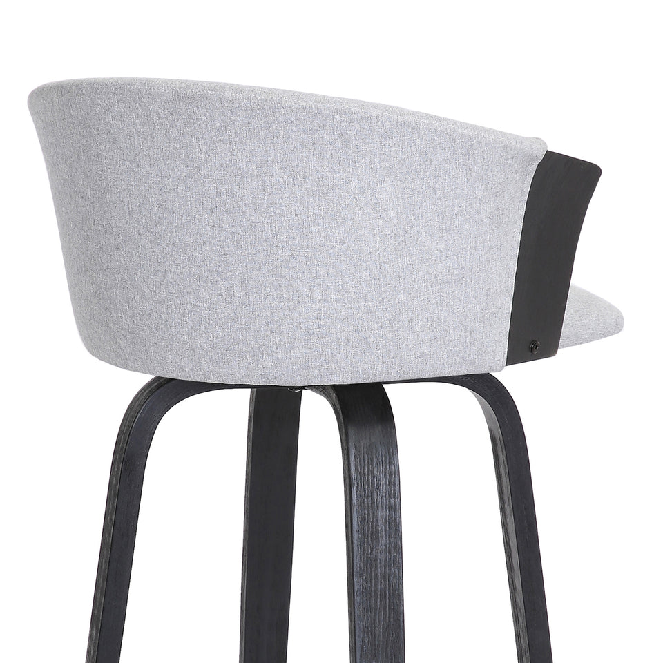 Diana Swivel Black Wood Counter Stool