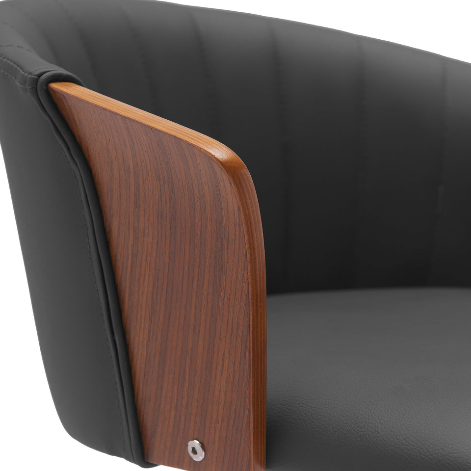 Diana Swivel Walnut Wood Bar Stool