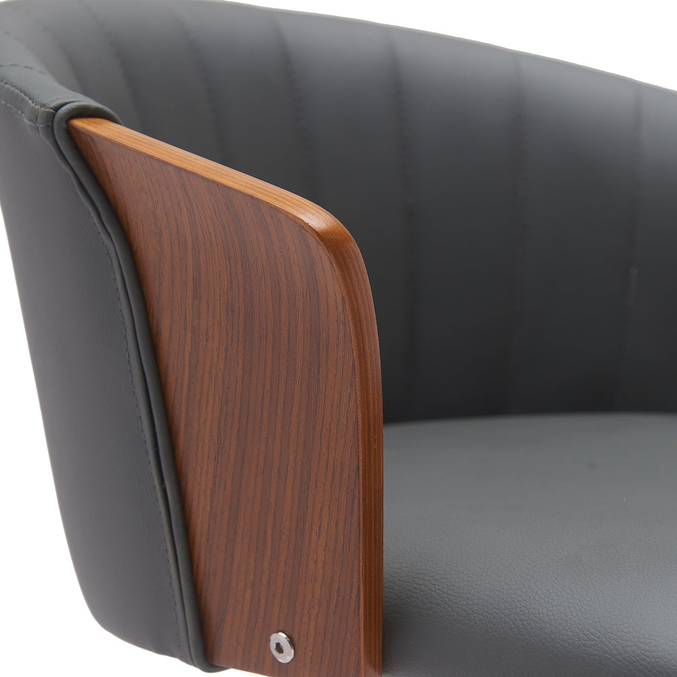 Diana Swivel Walnut Wood Counter Stool
