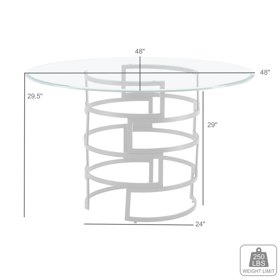 Diaz Contemporary 48" Round Dining Table