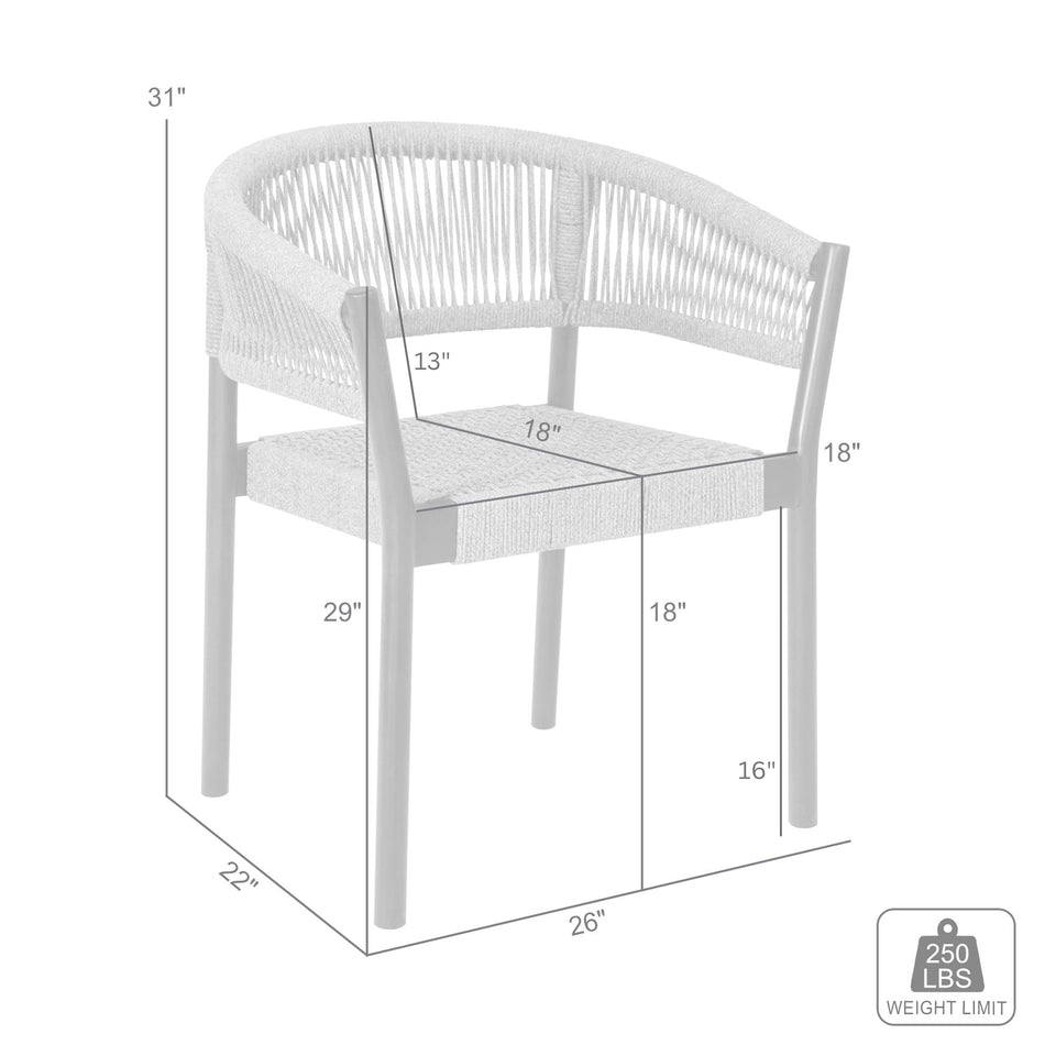 Doris Outdoor Dining Chair - Set of 2
